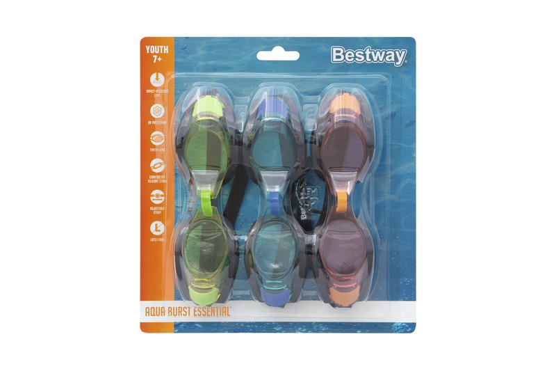 نظارات Bestway® Aqua Burst Essential II المكونة من 3 قطع
