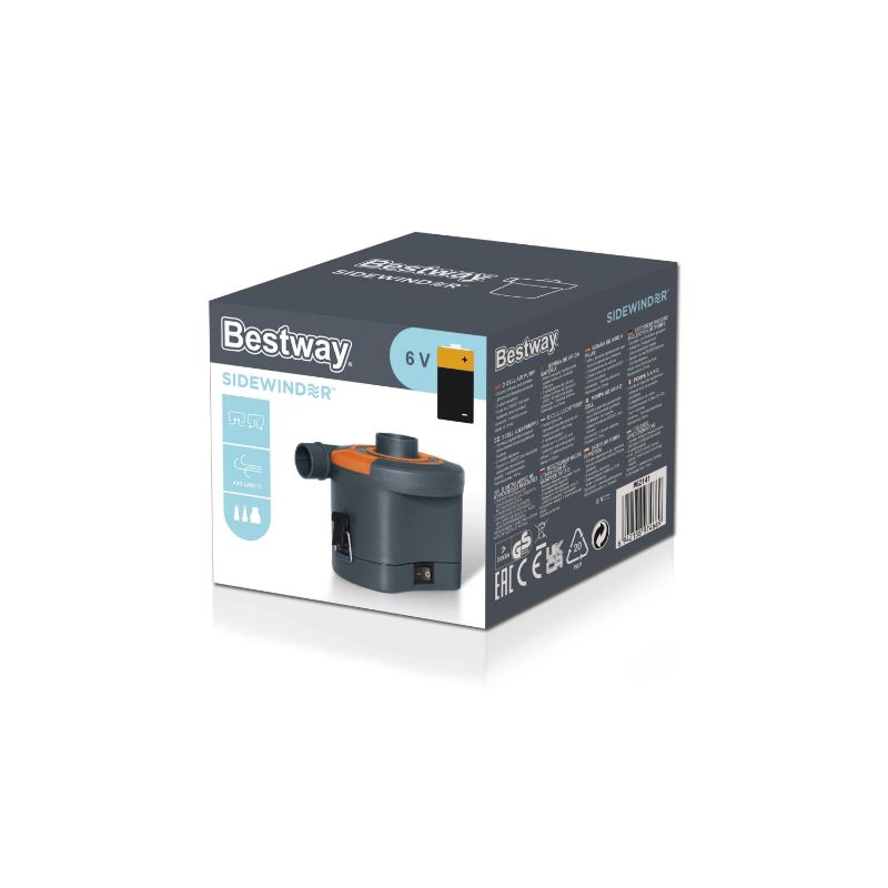 مضخة هواء Bestway Sidewinder D Cell، محولات صمامات ثلاثية، 4Xd Lr20، بدون بطارية 26-62141