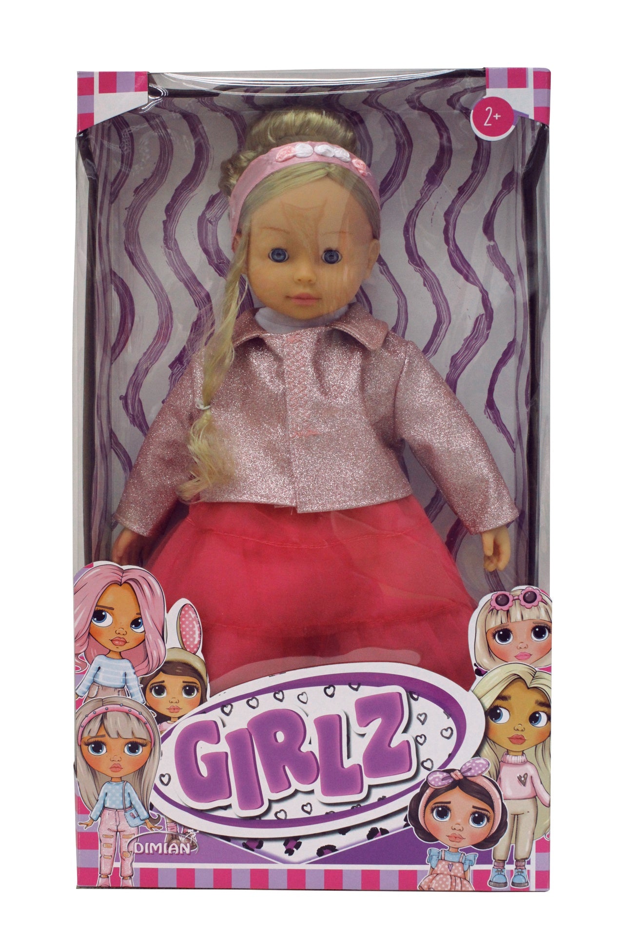 46Cm Girlz Fashion Doll In Window Box - Pink