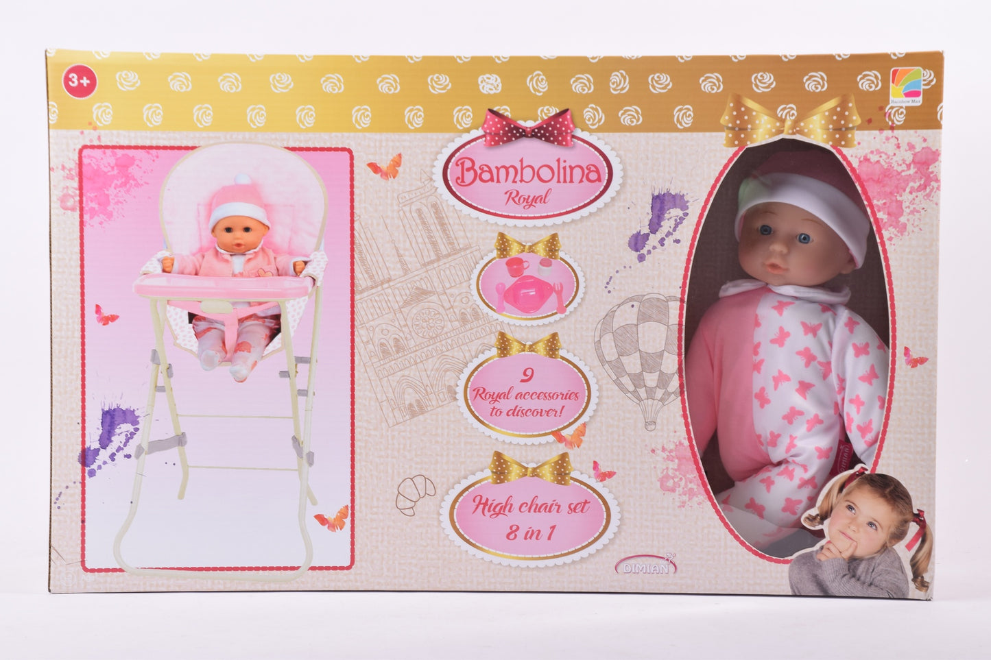 BAMBOLINA ROYAL HIGH CHAIR SET 8 IN 1