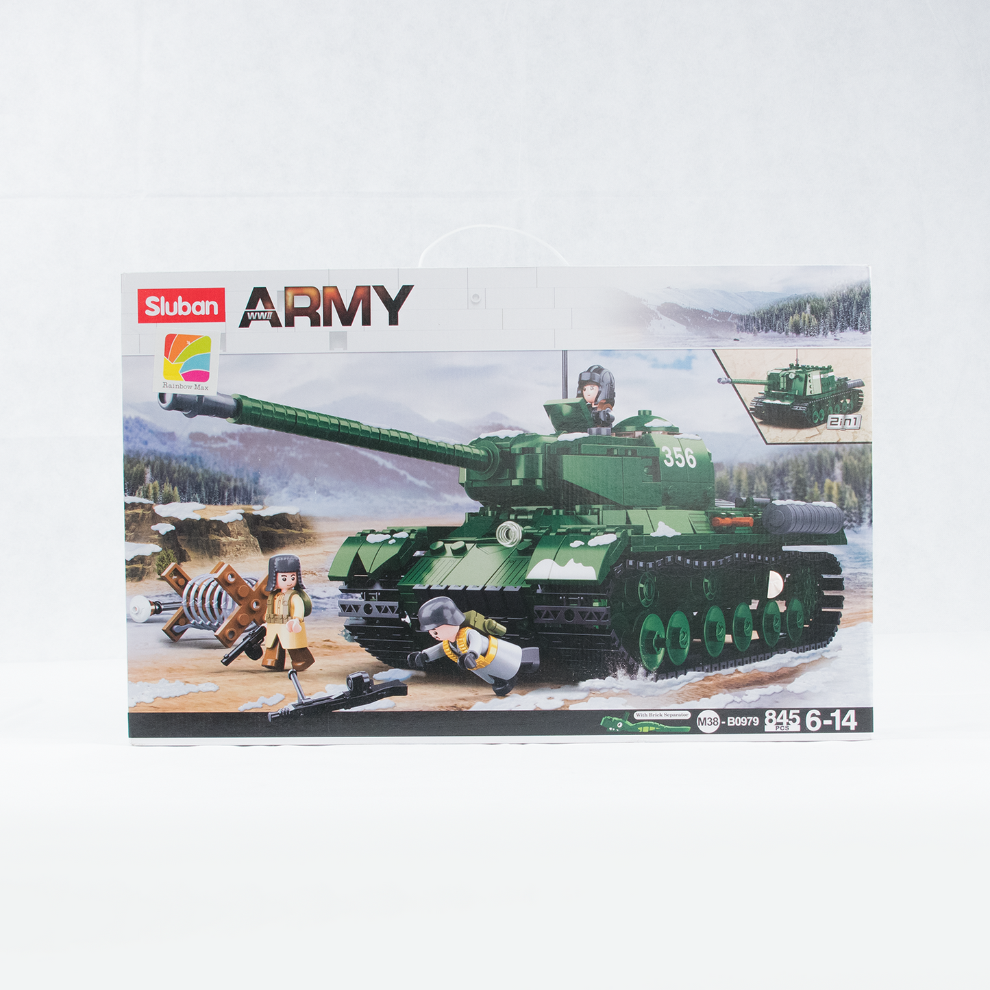 Army (Battle Of Budapest) - Is2 Heavy Tank/ Isu Tank Destroyer 2In1 845Pcs