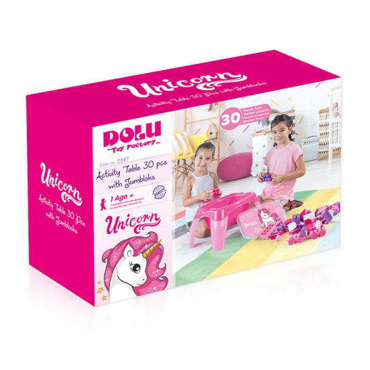 Unicorn Activity Table With 30Pcs Jumblo