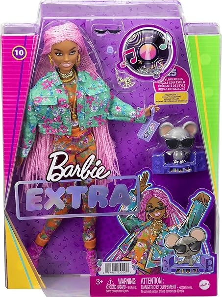Barbie Extra Doll - Pink Braids