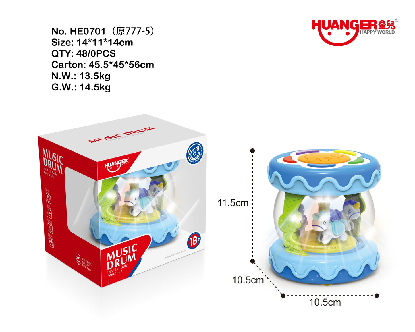 Baby Music Whirling Clap Drum