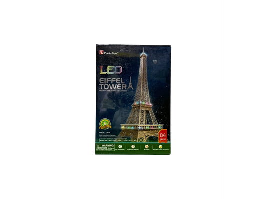 3D PUZZLE LED EIFFEL TOWER 84PCS B/O
