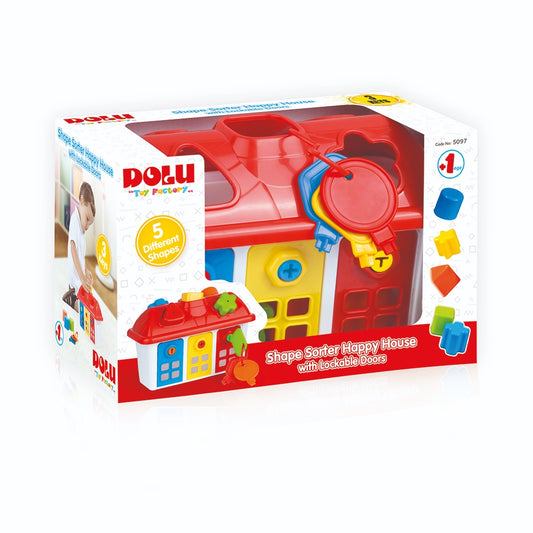 Shape Sorter Happy House With Lockable D