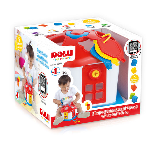 Shape Sorter Sweet House With Lockable D