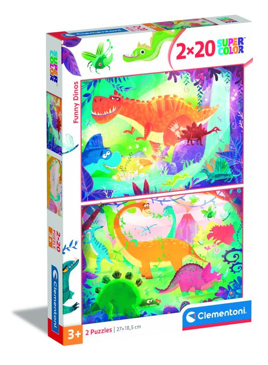 Clementoni Funny Dino 2X20