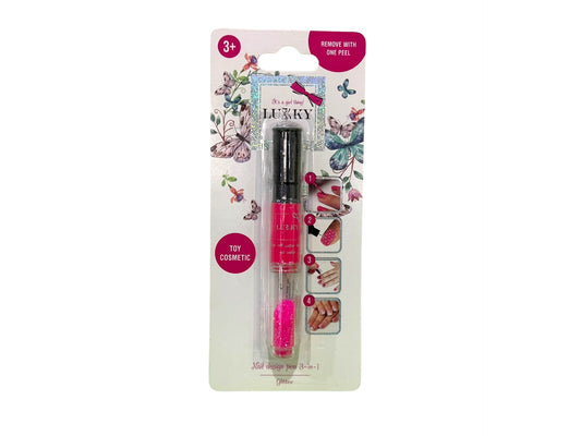 Lukky Body Glitter Gel W/ Brush (25Ml) (Pink)